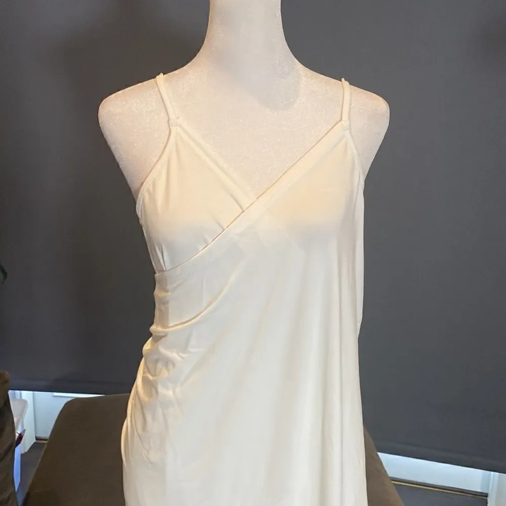 Women’s Swimwear Beach Cover Up Wrap with Spaghetti Straps in Cream Size XL NWT